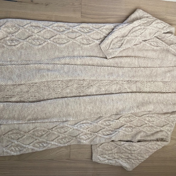Anthropologie Pilcro Cable Knit Long Open Cardigan - Picture 5 of 6